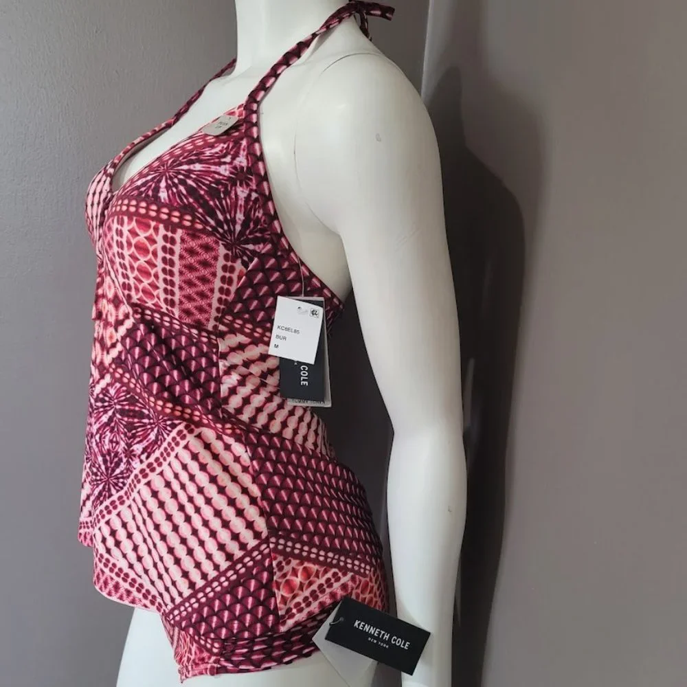 Kenneth Cole Hidden Paradise Push-Up Tummy-Control Tankini Top & Bottom …